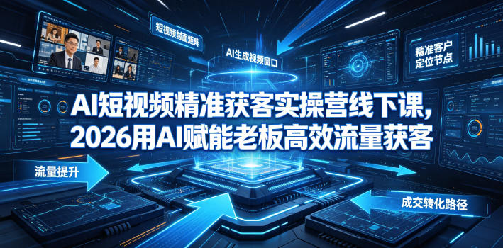 AI短视频精准获客实操营6月10-14号线下课，2026用AI赋能老板高效流量获客-青禾学社