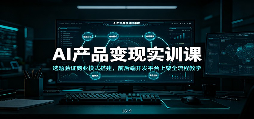AI产品变现实训课：选题验证商业模式搭建，前后端开发平台上架全流程教学-青禾学社