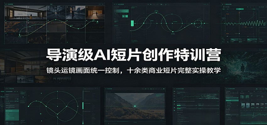 导演级AI短片创作特训营：镜头运镜画面统一控制，十余类商业短片完整实操教学(更新)-青禾学社