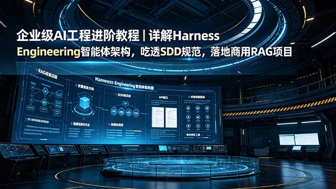 企业级AI工程进阶教程｜详解Harness Engineering智能体架构，吃透SDD规范，落地商用RAG项目-青禾学社
