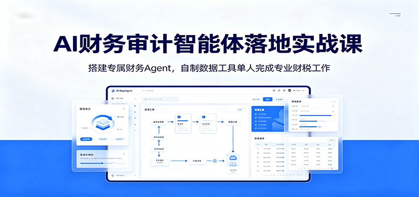 AI财务审计智能体落地实战课：搭建专属财务Agent，自制数据工具单人完成专业财税工作-青禾学社