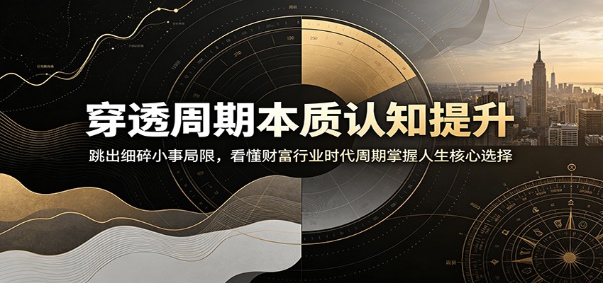 穿透周期本质认知提升：跳出细碎小事局限，看懂财富行业时代周期掌握人生核心选择-青禾学社