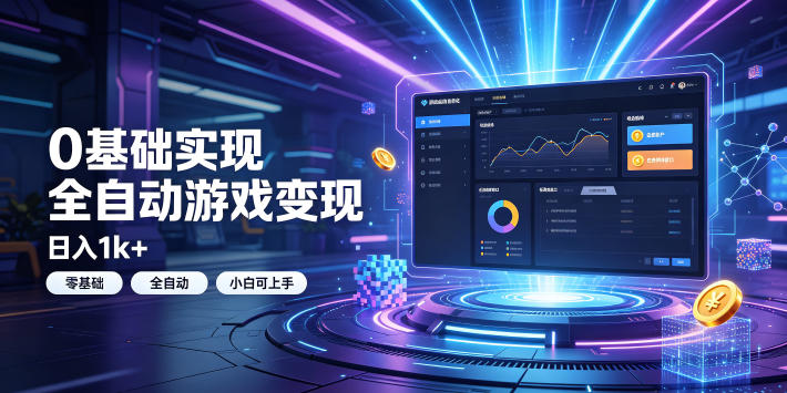0基础实现全自动游戏变现，日入1k+，小白直接上手搞钱！【揭秘】-青禾学社