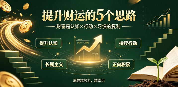 付费文章：提升财运的5个思路——财富是认知x行动x习惯的复利，愿你越努力，越幸运-青禾学社