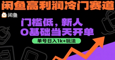 闲鱼高利润冷门赛道:门槛低,新人0基础当天开单,单号日入1k+玩法【揭秘】-青禾学社