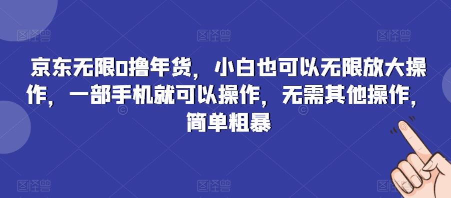 京东无限0撸年货，小白也可以无限放大操作，一部手机就可以操作，无需其他操作，简单粗暴-青禾学社