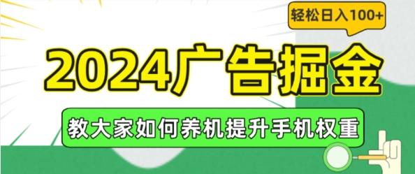 2024广告掘金,教大家如何养机提升手机权重,轻松日入100+【揭秘】-青禾学社