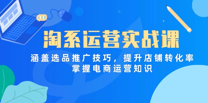 淘系运营实战课，涵盖选品推广技巧，提升店铺转化率，掌握电商运营知识-青禾学社