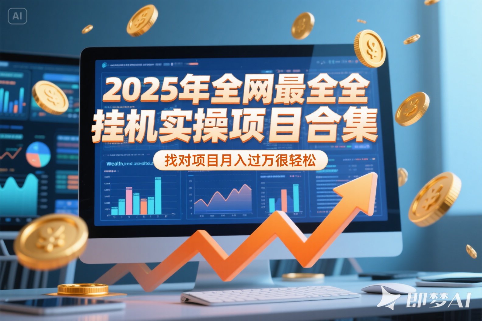2025年挂机实操项目实操演练，挂机类型，AI直播类型，轻资产创业类型…-青禾学社