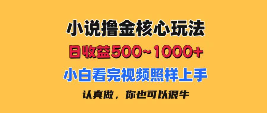 小说撸金核心玩法,日收益500-1000+,小白看完照样上手,0成本有手就行-青禾学社