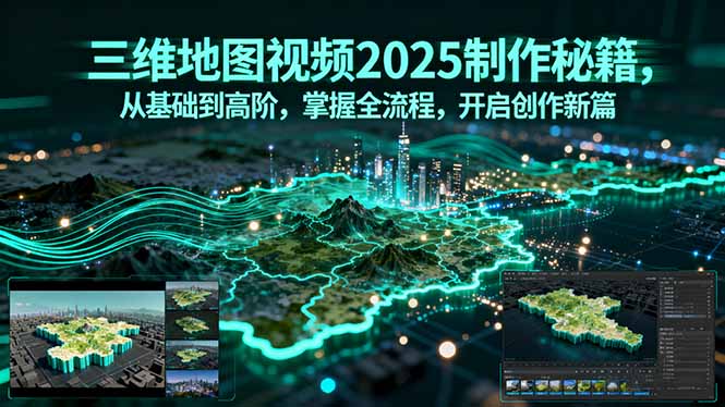 三维地图视频2025制作秘籍，从基础到高阶，掌握全流程，开启创作新篇-青禾学社