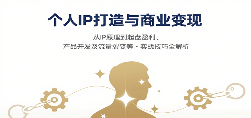 个人IP打造与商业变现,从IP原理到起盘盈利、产品开发及流量裂变等实战技巧全解析-青禾学社
