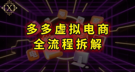 拼多多虚拟电商全流程拆解,深度学习每一个环节,看完即可上手实操-青禾学社