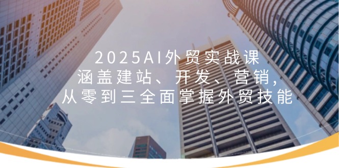 2025AI外贸实战课：涵盖建站、开发、营销, 从零到三全面掌握外贸技能-青禾学社