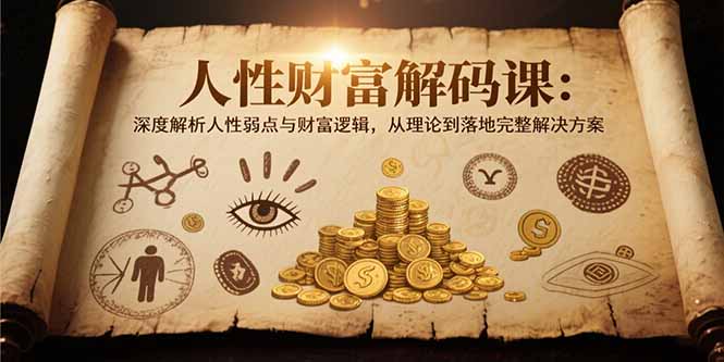 人性财富解码课6.0：深度解析人性弱点与财富逻辑，理论到落地完整解决方案-青禾学社