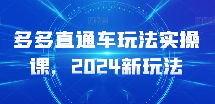 多多直通车玩法实操课,2024新玩法-青禾学社