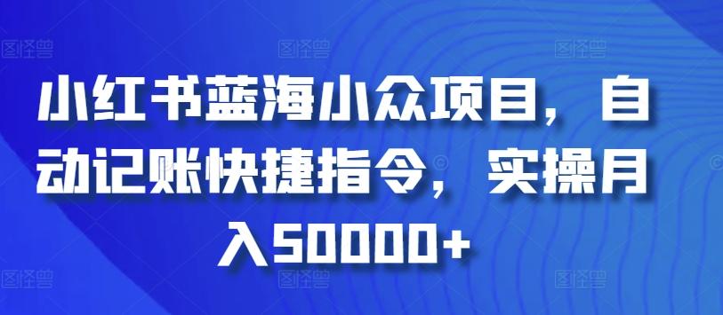 小红书蓝海小众项目，自动记账快捷指令，实操月入50000+【揭秘】-青禾学社