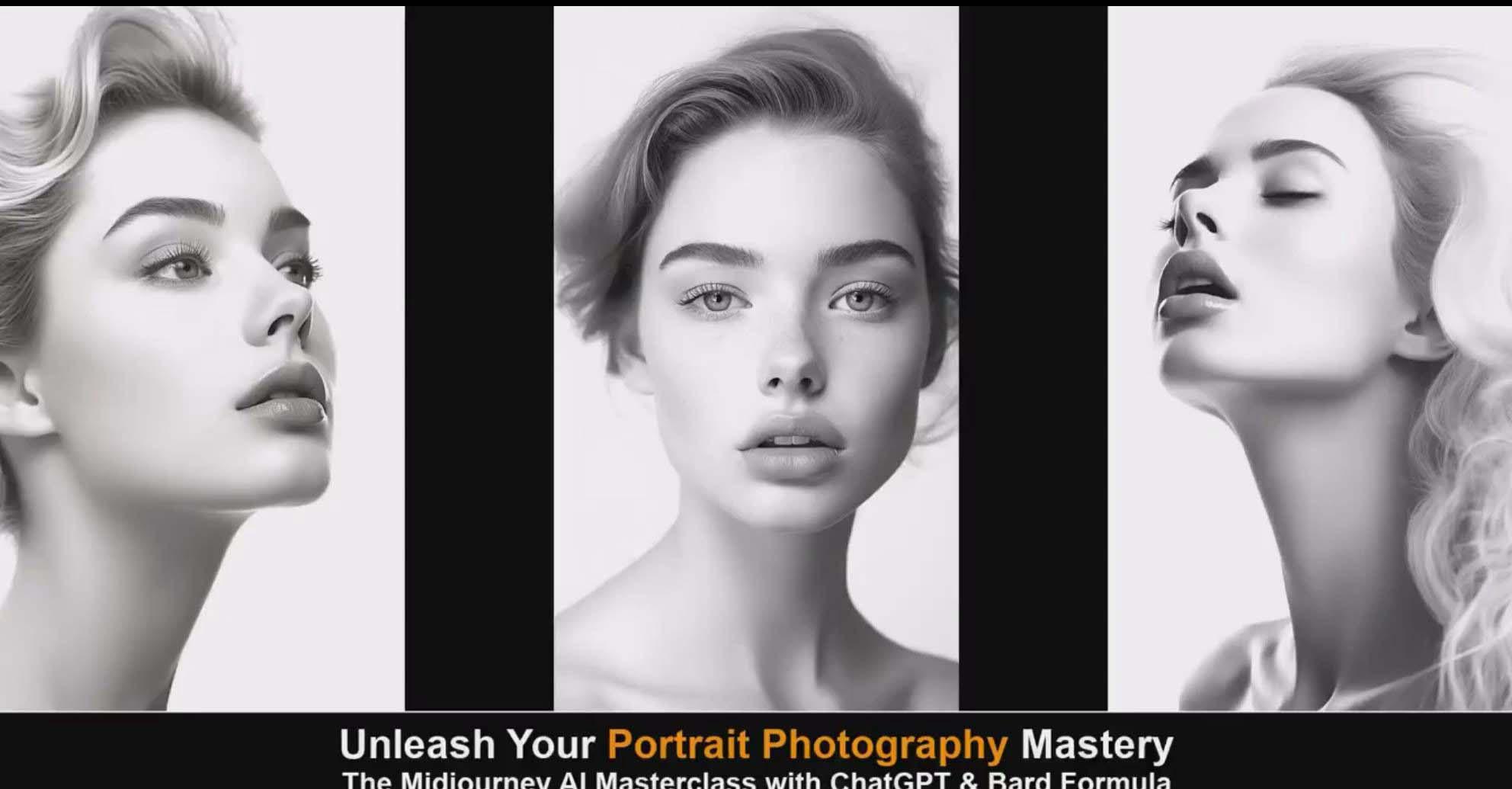 图片[1]-(9312期)Midjourney v5 ChatGPT 和 Bard AI人工智能人像摄影大师班-15节-中英字幕-青禾学社