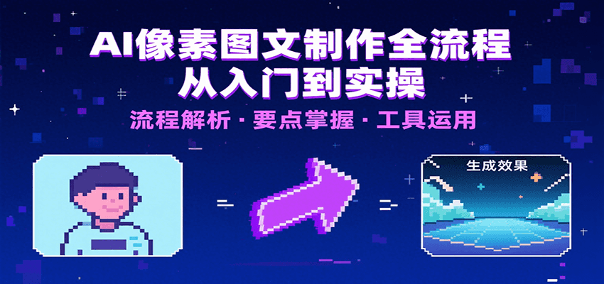AI像素图文制作全流程:内容要点、文案选择及所用工具,助你快速入局-青禾学社