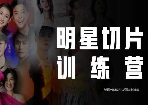王子·明星切片线上训练营(2023),和明星一起拿红利,让明星为我们赚钱-青禾学社