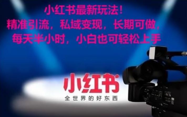 小红书最新玩法!精准引流,私域变现,长期可做,每天半小时,小白也可轻松上手【揭秘】-青禾学社