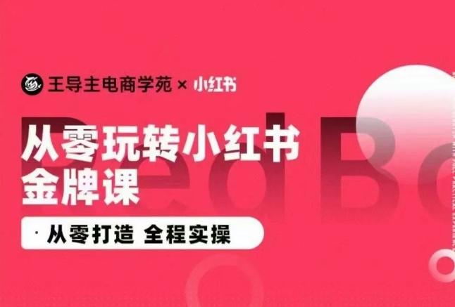 王导主·小红书电商运营实操课,从零打造 全程实操-青禾学社