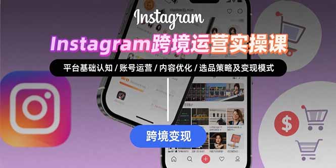 Instagram跨境运营实战：平台认知/账号运营/内容优化/选品策略及变现模式-青禾学社