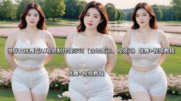 微胖女孩舞蹈AI视频制作提示词(含绘图词、视频词) 跳舞+视频教程-青禾学社