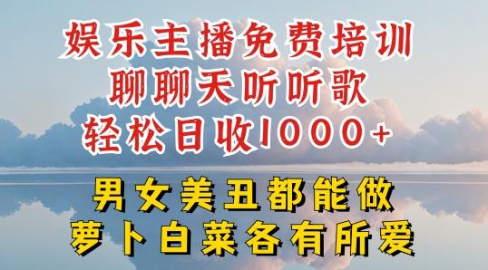 娱乐主播免费培训聊聊天听听歌轻松日收1K+,男女美丑都能做萝卜白菜各有所爱【揭秘】-青禾学社