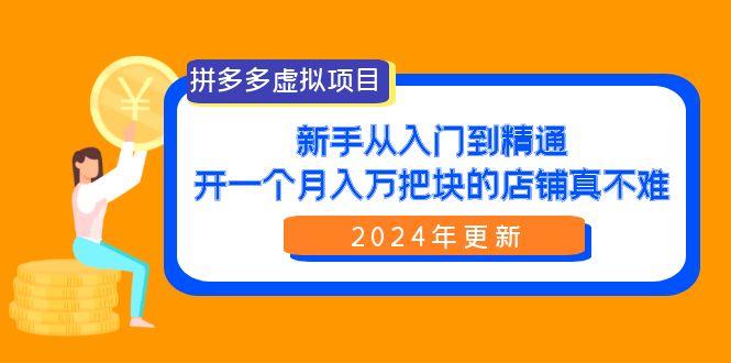 (9744期)拼多多虚拟项目：入门到精通，开一个月入万把块的店铺 真不难(24年更新)-青禾学社