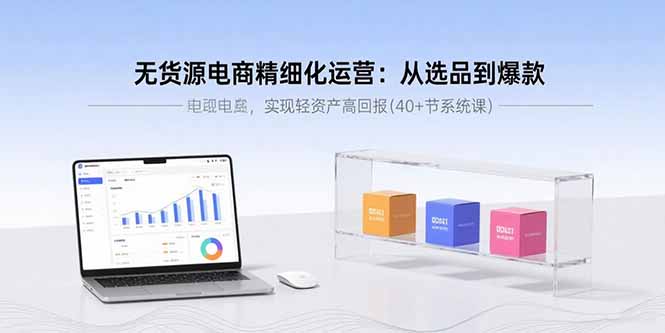无货源电商精细化运营：从选品到爆款，实现轻资产高回报(40+节系统课-青禾学社