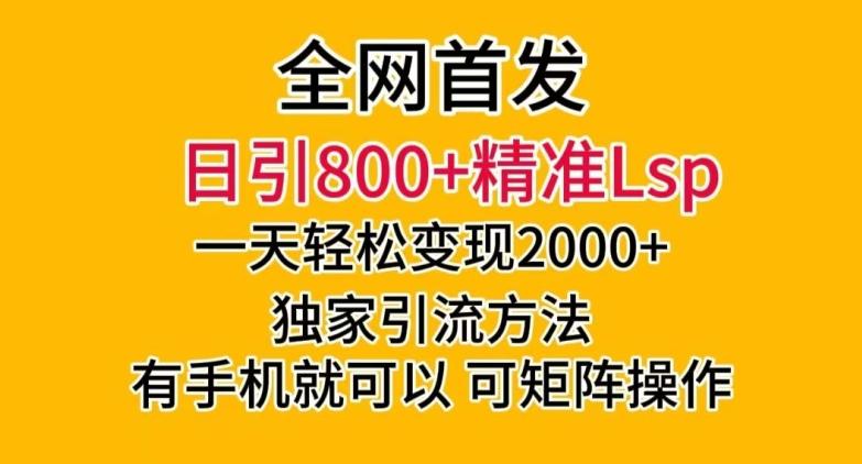 全网首发！日引800+精准老色批，一天变现2000+，独家引流方法，可矩阵操作【揭秘】-青禾学社