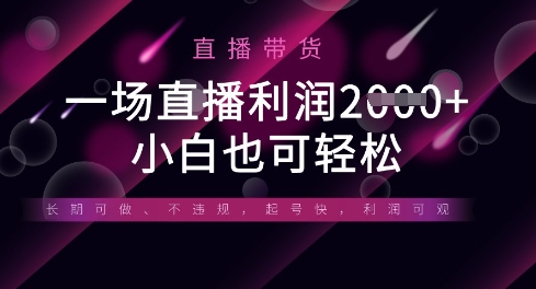 半无人直播带货，一场利润数张，适合所有平台玩法，小白也可轻松-青禾学社