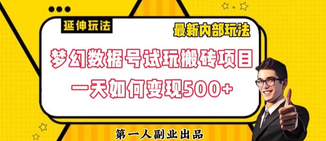 数据号回归玩法游戏试玩搬砖项目再创日入500+【揭秘】-青禾学社