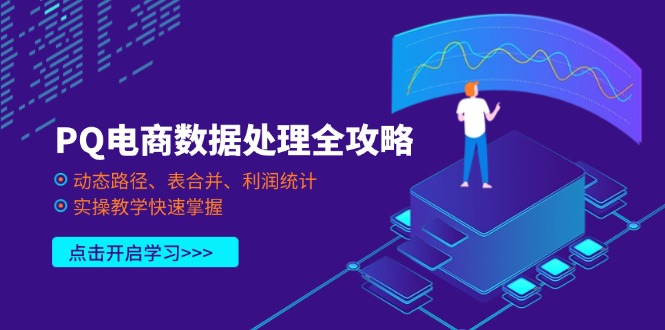 PQ电商数据处理全攻略，动态路径、表合并、利润统计，实操教学快速掌握-青禾学社