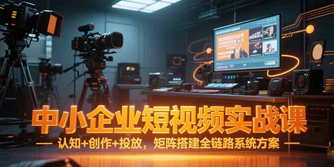中小企业短视频实战课,认知+创作+投放,矩阵搭建全链路系统方案-青禾学社