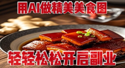 用AI做精美美食图,无需专业设备拍摄,轻轻松松开启副业-青禾学社