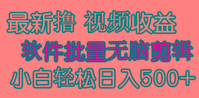 (9569期)发视频撸收益，软件无脑批量剪辑，第一天发第二天就有钱-青禾学社