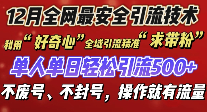 12 月份全网最安全引流创业粉技术来袭，不封号不废号，有操作就有流量【揭秘】-青禾学社