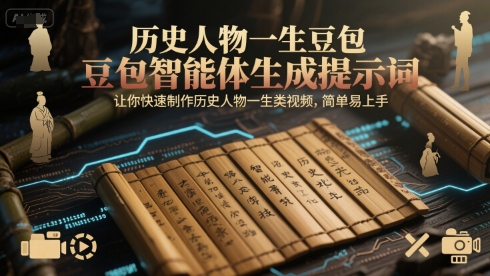 历史人物一生豆包智能体生成提示词,让你快速制作历史人物一生类视频,简单易上手-青禾学社