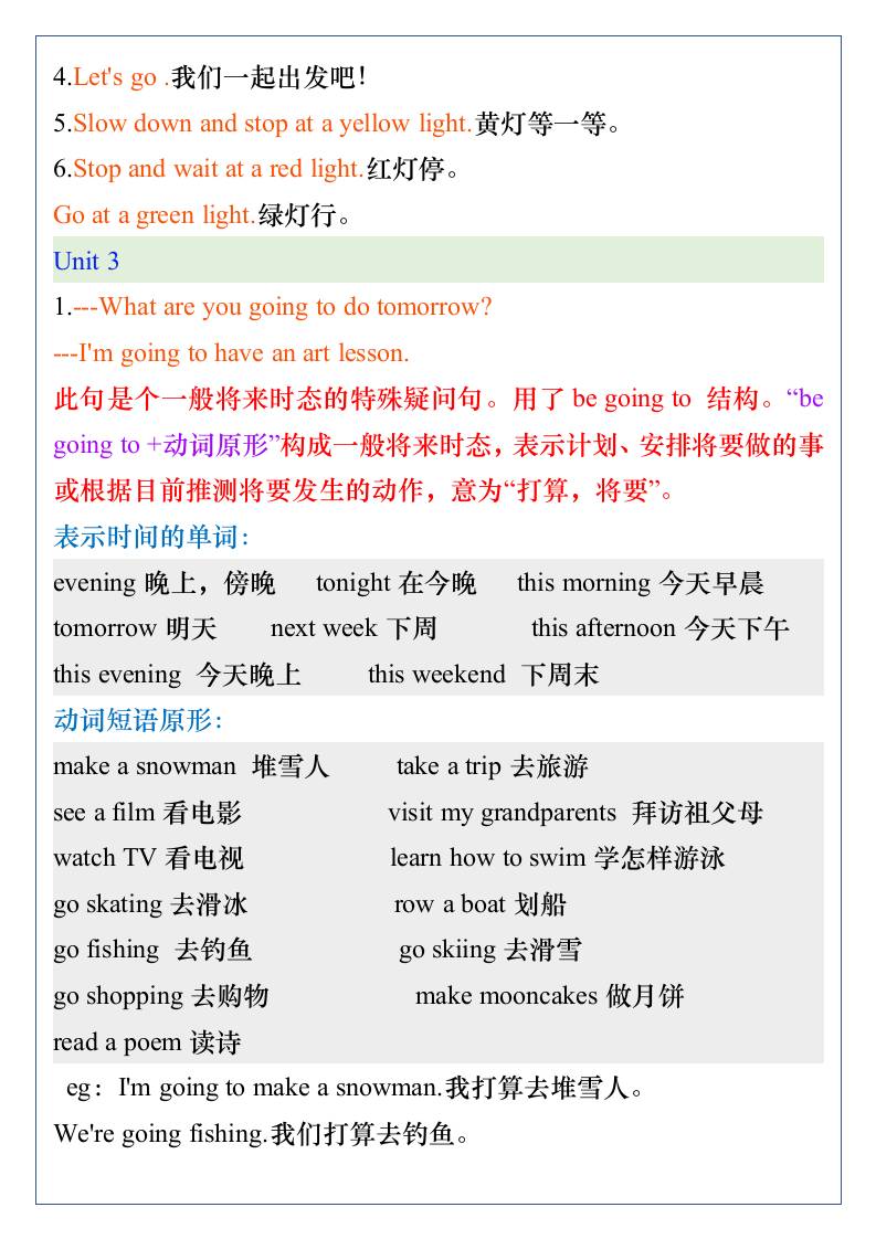 五升六年级英语上册暑假预习：重点句型汇总-六上英语-青禾学社