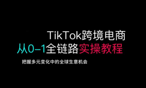 TikTok跨境电商从0-1全链路全方位实操教程,把握多元变化中的全球生意机会-青禾学社