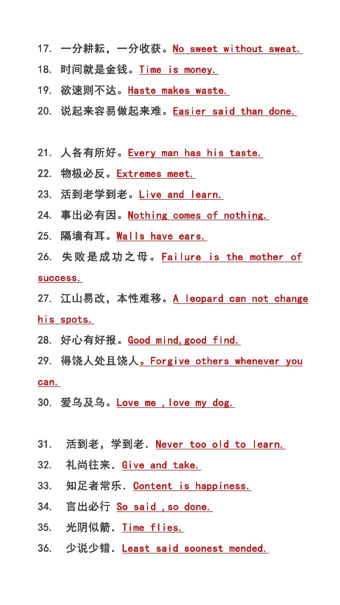 【2025秋新版】六年级上册英语常用谚语汇总写作必备-青禾学社