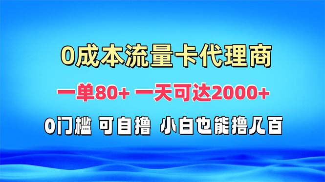 免费流量卡代理一单80+ 一天可达2000+-青禾学社