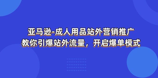 亚马逊-成人用品 站外营销推广 教你引爆站外流量,开启爆单模式-青禾学社
