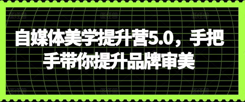 自媒体美学提升营5.0,手把手带你提升品牌审美-青禾学社