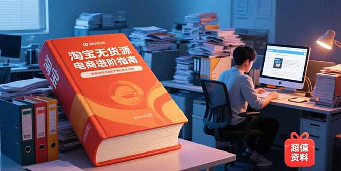淘宝无货源电商进阶指南,包含新人课、进阶课,配套资料,蓝海选品等-青禾学社