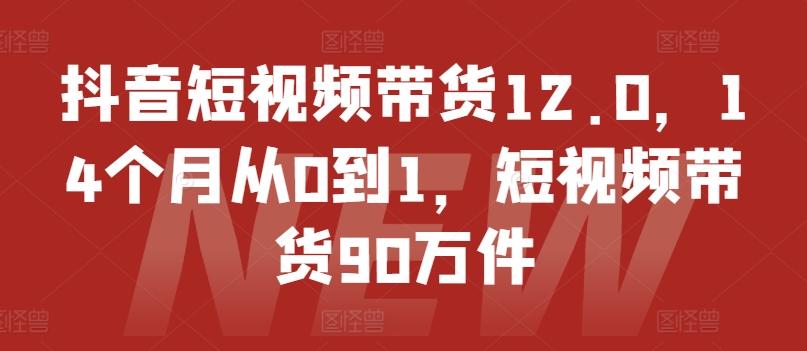 抖音短视频带货12.0,14个月从0到1,短视频带货90万件-青禾学社