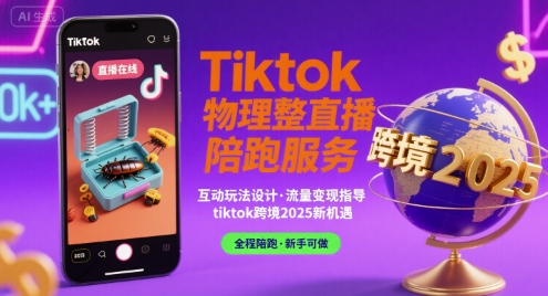 Tiktok物理整蛊直播陪跑服务-tiktok跨境2025-青禾学社