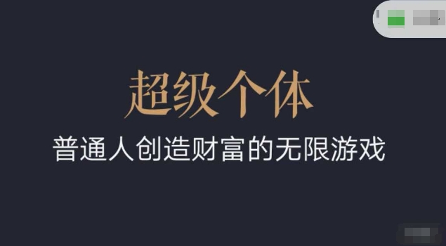 超级个体2024-2025翻盘指南,普通人创造财富的无限游戏-青禾学社